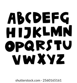 These stylish black uppercase letters are perfect for various crafts, educational purposes, and playful designs