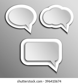 These are stylish Paper Speech Bubbles Illustration