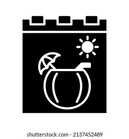 these are summer-related icons that use solid style