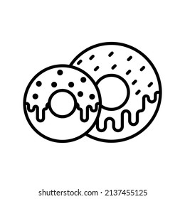 these are sweet-related icons that use outline style