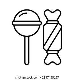 these are sweet-related icons that use outline style