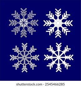 Estos Vectores simétricos de copo de nieve evocan la belleza del invierno y la temporada navideña, perfectos para proyectos de temática navideña, decoraciones invernales, tarjetas de felicitación de temporada o Diseños gráficos festivos.