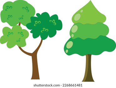 Estas dos imágenes de árbol se hicieron utilizando archivos EPS, puede utilizarlas como sus activos adicionales