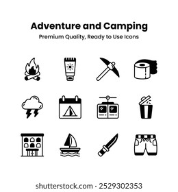 These Unique Designed Icons of Adventure Things for its Lovers is now Easy to Use and Download