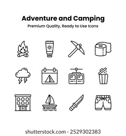 These Unique Designed Icons of Adventure Things for its Lovers is now Easy to Use and Download