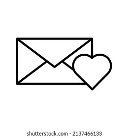 these are valentine-related icons that use outline style