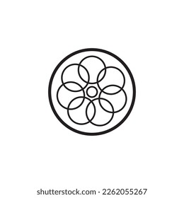 Estos son diseños de flores de forma vectorial en ilustrador