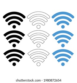 These vector wifi signal icons are designed for your company.