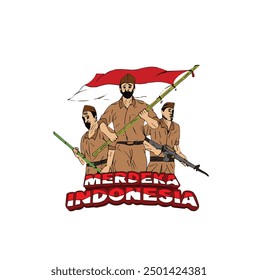 These veterans are heroes who have sacrificed their energy, time, and even their lives to defend the country. This image is a special edition of Indonesia's 79th anniversary of independence.