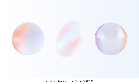 These visuals offer a soft, glossy aesthetic perfect for various design projects