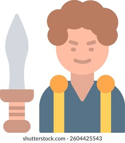Theseus Flat Illustration Vector Design