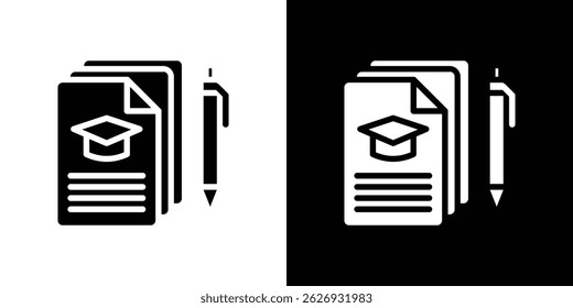 Thesis icon concept, vector illustration