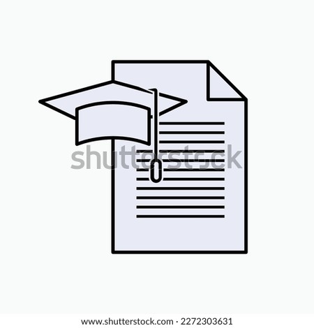 Thesis Icon. Essay, Dissertation Symbol.  