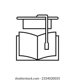 Thesis Icon. Knowledge, Scientific Essay Symbol.