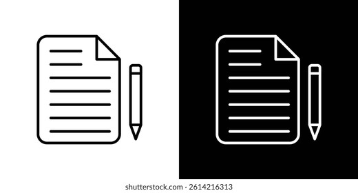 Thesis icon outline collection for web design