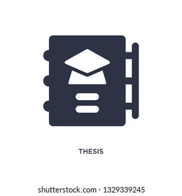 thesis icon. Simple element illustration from graduation and education concept. thesis editable symbol design on white background. Can be use for web and mobile.
