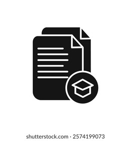 Thesis icon Simple thin line flat symbol