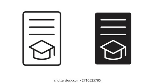 Thesis icon symbol for logo, web, app designs.