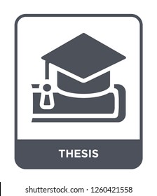 thesis icon vector on white background., thesis simple element illustration