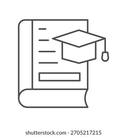 Ícone de linha de tese , vetor, pixel perfect, arquivo ilustrador 