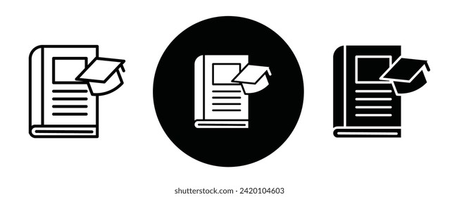 Thesis outline icon collection or set. Thesis Thin vector line art