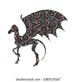 Thestral skeleton horse pattern silhouette mythical animal fanta