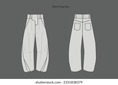 The-structured-barrel-leg-jean for women. Jeans are a type of pants or trousers made from denim or dungaree cloth. Often the term "jeans" refers to a particular style of trousers, called "blue ...