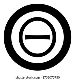 Theta capital greek symbol uppercase letter font icon in circle round black color vector illustration flat style image