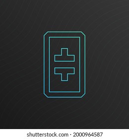 Theta cryptocurrency colorful outline logo. Isolated on dark background.