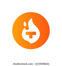 Theta Fuel (TFUEL) icon isolated on white background.