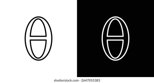 Theta icon. Graphic Design vector icon. Ui Ux Icons