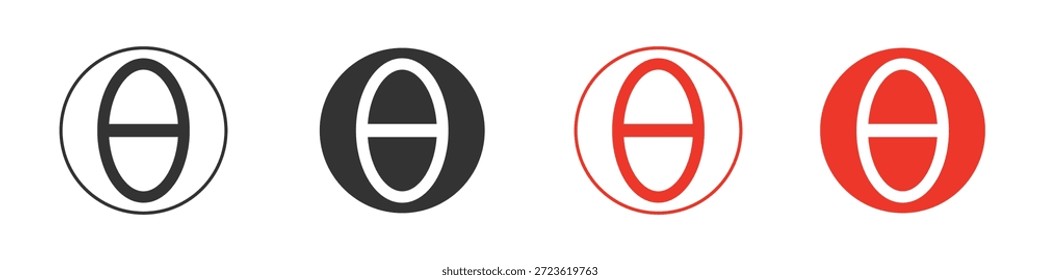 Theta-Symbol. Webvektordesign