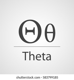 theta latin letter vector icon