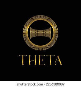 Theta Logo Design. This logo is visually striking due to its elegant design and the use of gold, which often symbolizes value and prestige.