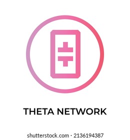 Theta Network Cryptocurrency coin icon. THETA coin symbol. Cryptocurrency vector icon. Flat Vector illustration - Vector