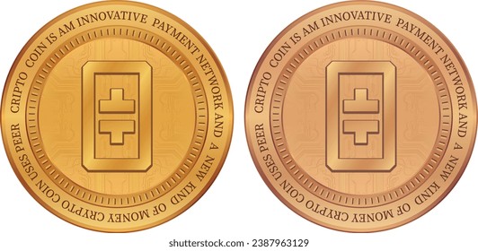 theta network-theta token virtual currency logo. vector illustrations. 3d illustrations.