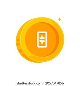 Ilustración del icono del vector Theta. Vector Premium Aislado Con Concepto De Icono Cripto. Estilo de dibujo plano