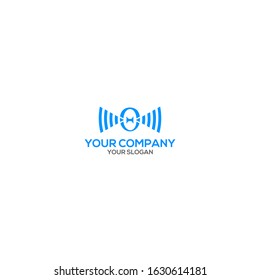 Theta Wifi Logo Design Vector