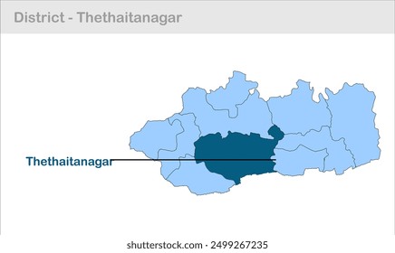 Thethaitanagar subdistrict map, Simdega District, Jharkhand state, Republic of India, Government of Jharkhand, Indian territory, Eastern India, politics, village, tourism