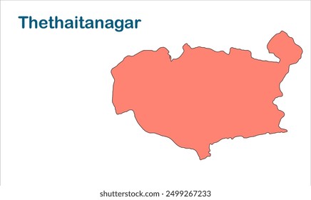 Thethaitanagar subdivision map, Simdega District, Jharkhand state, Republic of India, Government of Jharkhand, Indian territory, Eastern India, politics, village, tourism