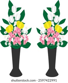 They are Buddhist flowers for funeral.