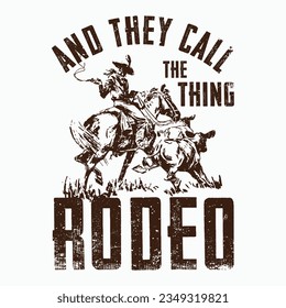 Llaman Rodeo De Cosas , Diseños Occidentales , Diseño De Camisetas De Vaquero