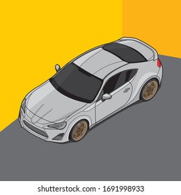 They are car isometric on gray background for decorate