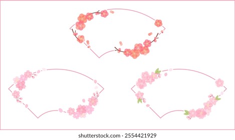 they are  fan shape frames of flowers familiar in Japan.