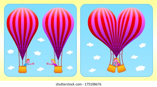 They love each other... and two balloons convert to a big heart.