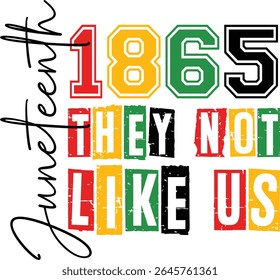 They Not Like Us, Juneteenth Design and Vector File