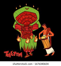 Theyyam is a popular ritual form of worship in north Kerala