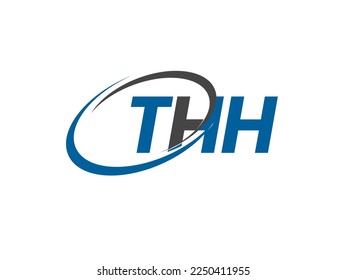 THH letter creative modern elegant swoosh logo design