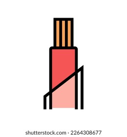 thhn thwn thermoplastic heat nylon wire color icon vector. thhn thwn thermoplastic heat nylon wire sign. isolated symbol illustration