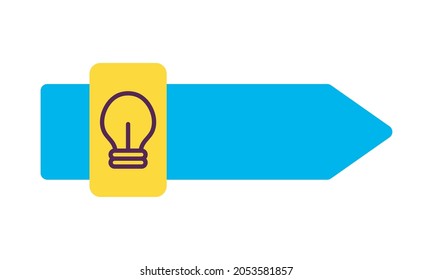 thick arrow with bulb light